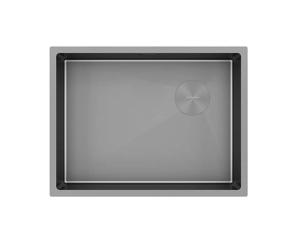 Мойка кухонная Paulmark Next-Skew 58 UNI, PM885844-GM-M, матовая вороненая сталь Sancos — официальный сайт