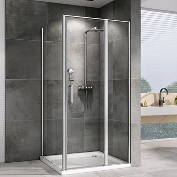 Душевой уголок Abber Sonnenstrand AG04110S-S100 100x110, профиль хром, стекло прозрачное