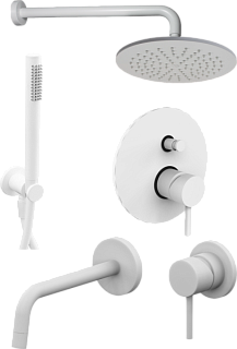 Комплект для ванной Paffoni Light KITLIG015BO006 С ВНУТРЕННЕЙ ЧАСТЬЮ, белый