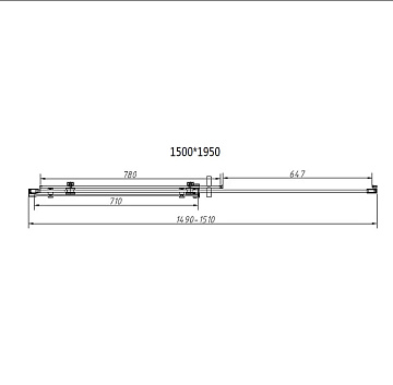 Душевой уголок Vincea Como-N VSR-4CN8015CGB 150х80 см, профиль матовый черный, стекло тонированное с