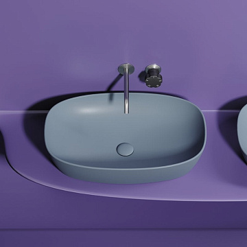 Накладная раковина Ceramicanova Element CN6049MHL серо-голубая матовая