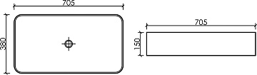Накладная раковина Ceramicanova Element CN6054MB черная матовая