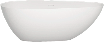 Ванна из искусственного камня Salini Paola In S-Stone 160x75 см, отдельностоящая, матовая белая, ова