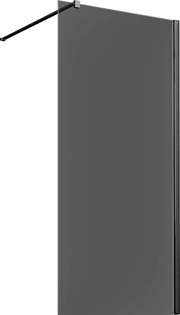Душевая перегородка Vincea Walk-in VSW-1H900CGB 90 см, профиль матовый чёрный, стекло тонированное