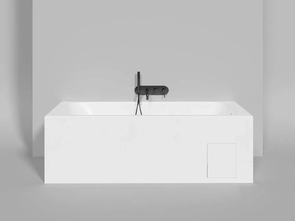Ванна из искусственного камня Salini Orlanda S-Stone 180x80 см, встраиваемая, матовая белая, на ножк Sancos — официальный сайт