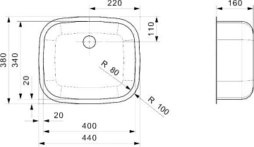 Мойка кухонная Reginox L18 3440 LUX OKG (c/box)