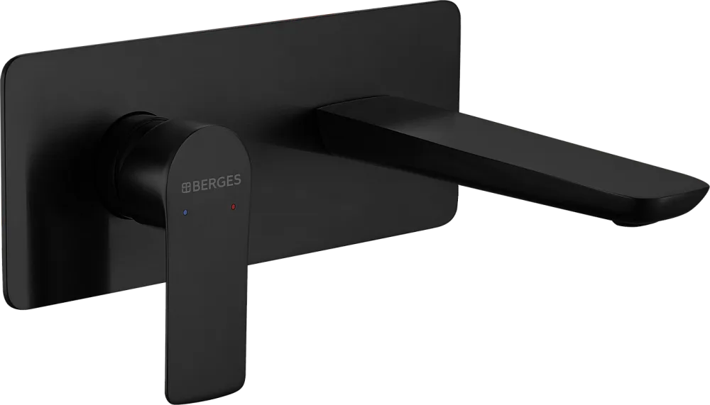 Смеситель для раковины Berges Hatch S 076036 С ВНУТРЕННЕЙ ЧАСТЬЮ, черный матовый Sancos — официальный сайт