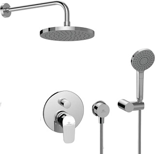 Душевой комплект Ideal Standard Ceraflex, хром, С ВНУТРЕННЕЙ ЧАСТЬЮ