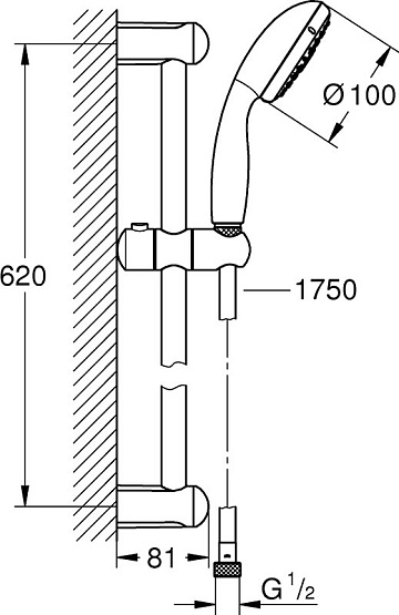 Душевой гарнитур Grohe Tempesta New 27794001