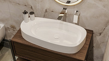 Накладная раковина WHITECROSS Moonstone F 0732.070035.100 70 см, белый глянец