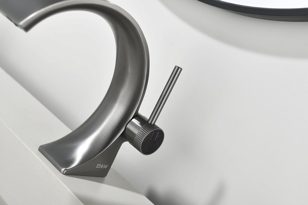 Смеситель для раковины Black&White Gravity 7106GM gun metal