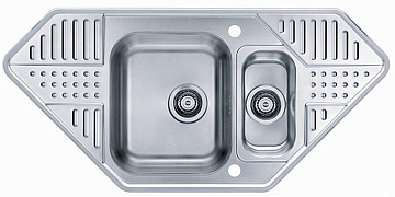 Мойка PIXEL 60 MLEI-90 1090 X 520 1+1/2 угловая в ком. с сифоном 1074346,