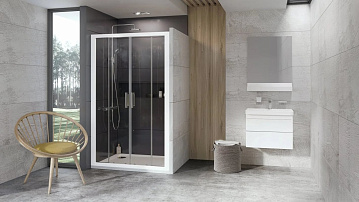Душевая дверь в нишу Ravak 10° 10DP4-190 Transparent, профиль белый