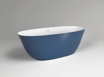 Ванна из искусственного камня Plumberia Selection Veloma 160x70 см, отдельностоящая, биколор матовый