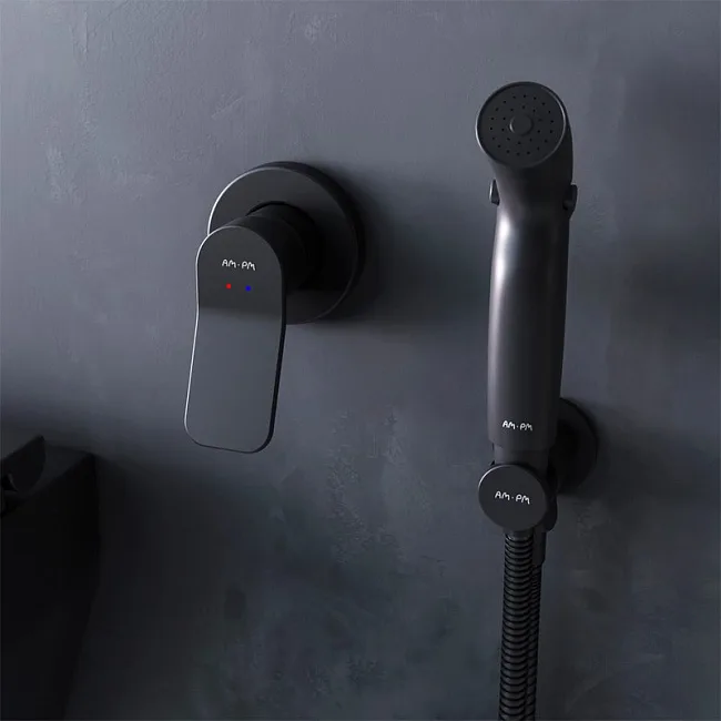 Гигиенический душ AM.PM X-Joy F40H85A22 С ВНУТРЕННЕЙ ЧАСТЬЮ, черный Sancos — Оригинал