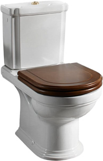 Унитаз-компакт напольный Villeroy & Boch Hommage 666210R1 772116R1 альпийский белый, орех