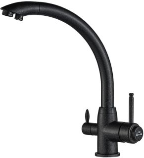 Смеситель для кухни Zorg Steel Hummer SH 699 BLACK черный металлик