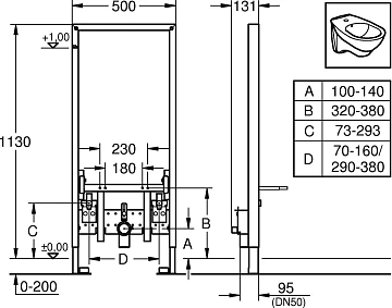 Система инсталляции для биде Grohe Rapid SL 38553001