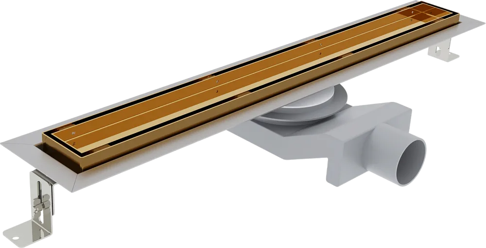 Душевой трап (лоток) Plumberia Selection PST In-Tile 60 см, золото 24К Sancos — официальный сайт