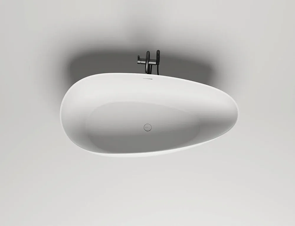 Ванна из искусственного камня Salini Paola S-Sense 160x75 см, отдельностоящая, белая, овальная, со с Sancos — официальный сайт