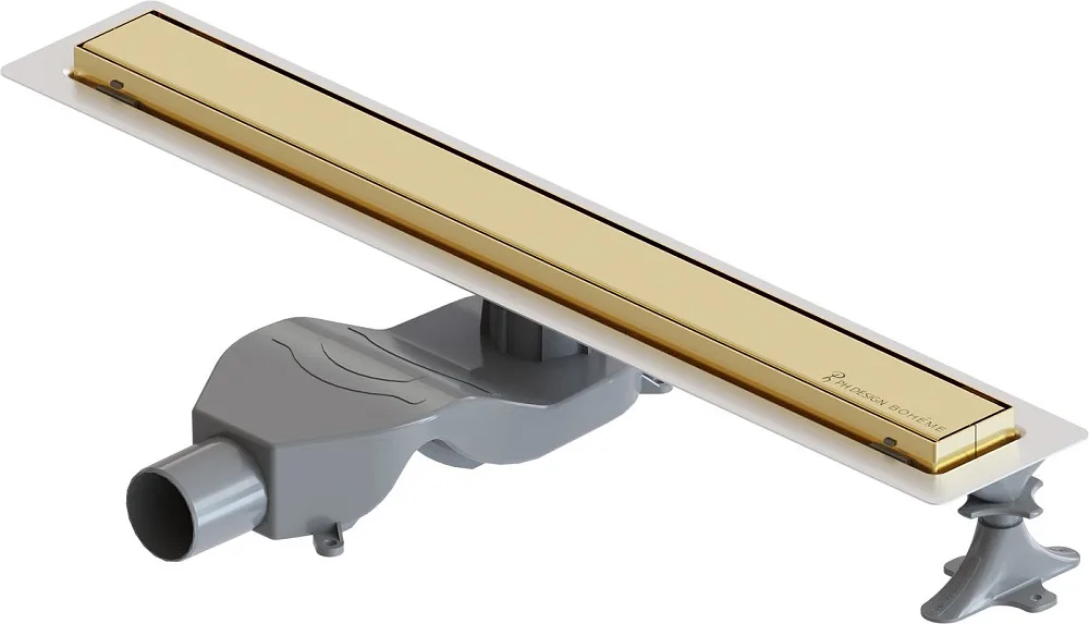 Душевой трап (лоток) Boheme Premium Linear 60 см, золото Sancos — официальный сайт