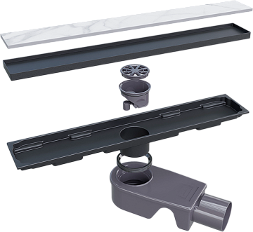 Душевой трап (лоток) RGW Shower Drain SDR-22B 40 см, черный