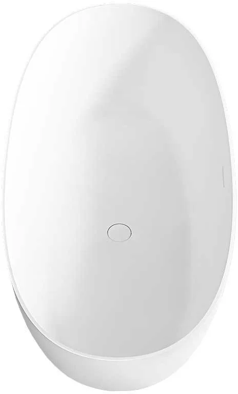 Ванна из искусственного камня Vincea VBT-6S01MW 170x75 см, отдельностоящая, матовая белая, овальная, Sancos — Оригинал