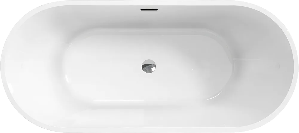 Акриловая ванна BelBagno Uno BB701 160x75 см, отдельностоящая, белая, овальная, на ножках, со сливом Sancos — официальный сайт
