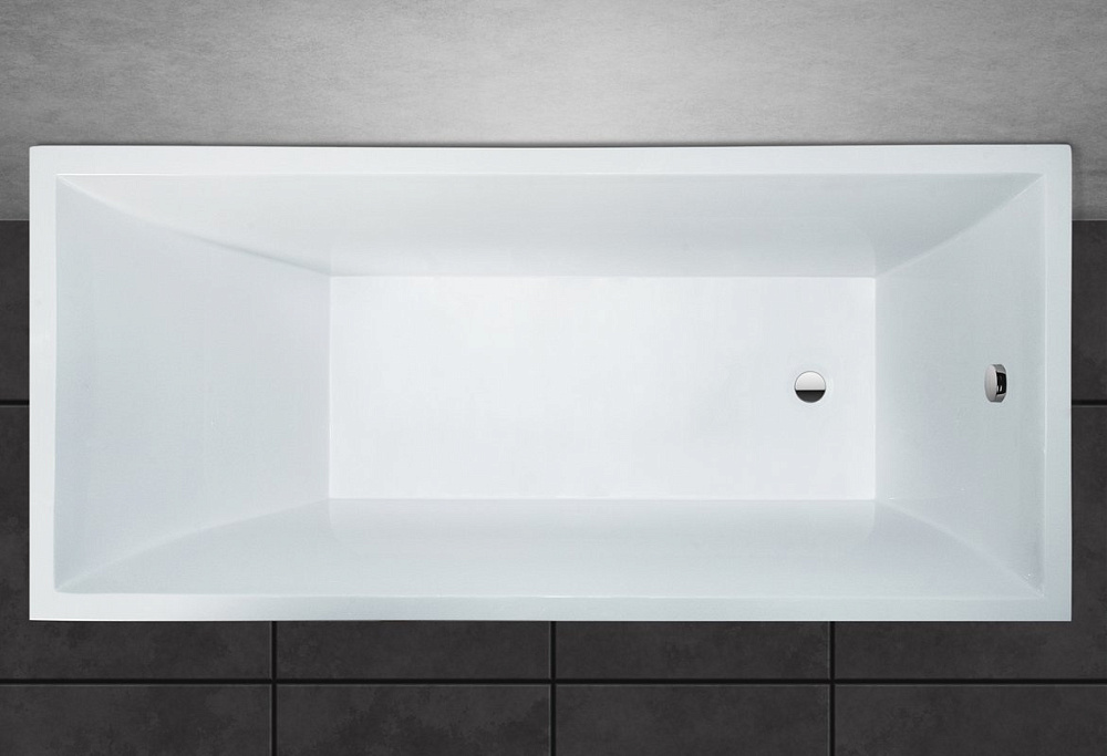 Ванна из искусственного камня Marmo Bagno Милано 170x75 см, встраиваемая, белая, на ножках