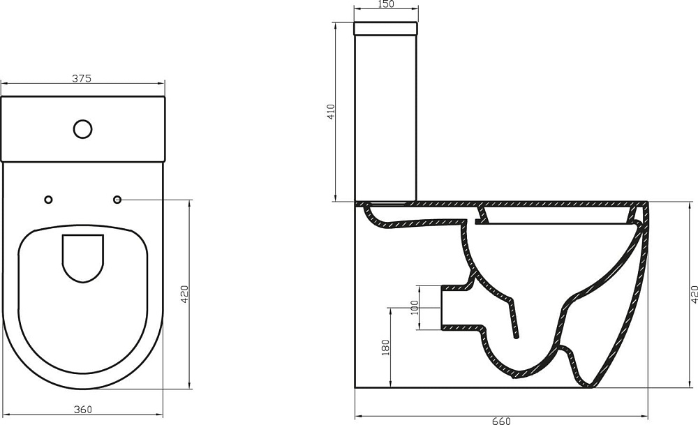 Бачок для унитаза BelBagno Marino