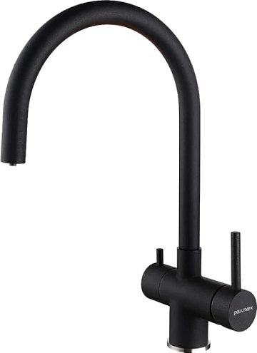 Смеситель для кухни Paulmark Heller He213218-BLM матовый черный