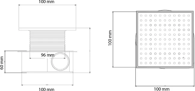 Душевой трап Boheme Smart Design 10x10 см, матовое золото Sancos — Оригинал