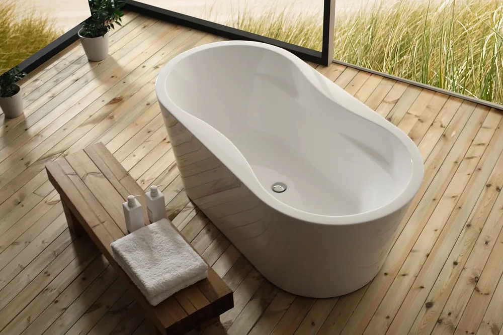 Акриловая ванна BelBagno BB407-1700-800 170x80 см, отдельностоящая, белая, овальная, на ножках Sancos — официальный сайт