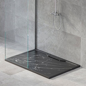 Поддон для душа RGW Stone Tray STE MB 100x80, черный мрамор