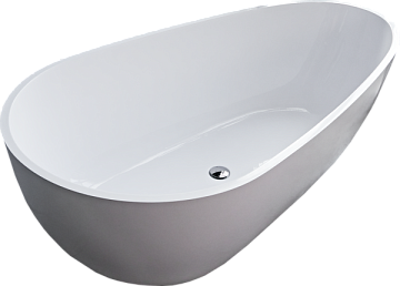 Ванна из искусственного камня Marmo Bagno Венеция 170x85 см, отдельностоящая, белая, овальная
