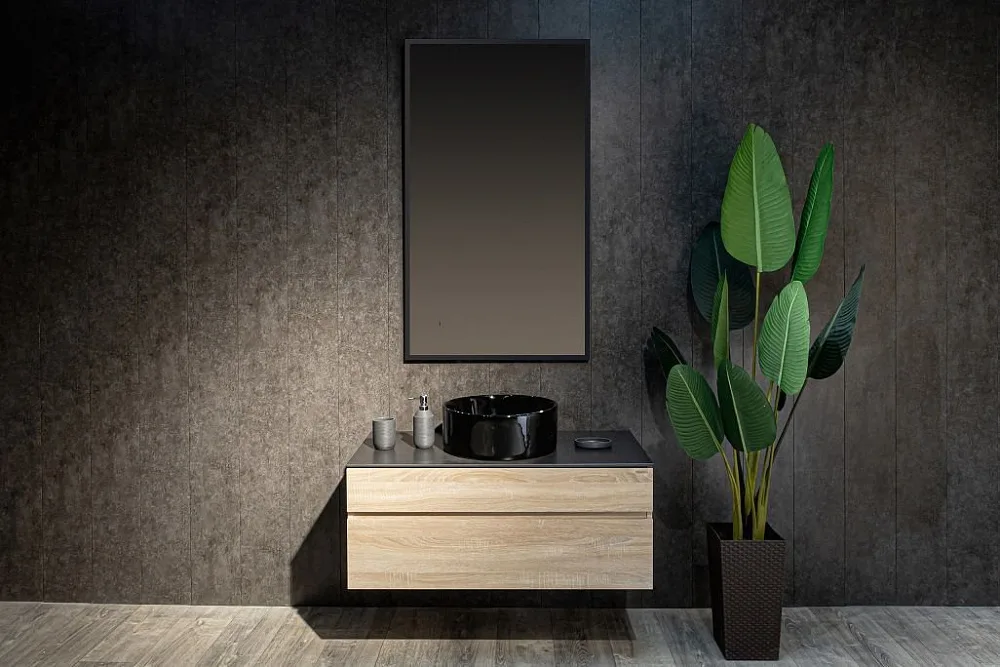 Зеркало Art&Max Aversa 70х120 черное, с LED-подсветкой, 6000К Sancos — официальный сайт