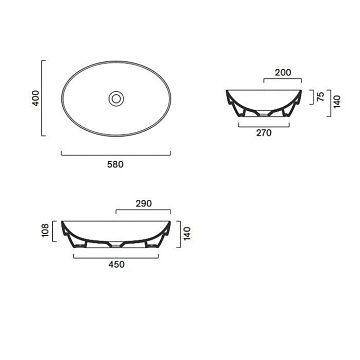 Раковина Catalano Sfera 0524580001 58х40 см, встраиваемая сверху