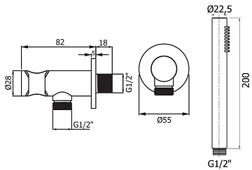 Душевой гарнитур Plumberia Selection Shower HST3018BO, белый