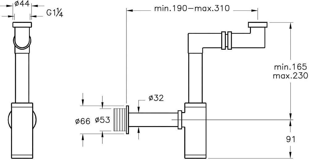Сифон для раковины VitrA A45133