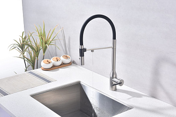 Смеситель для кухни Paulmark Magneto One Ma213188-BS брашированная сталь