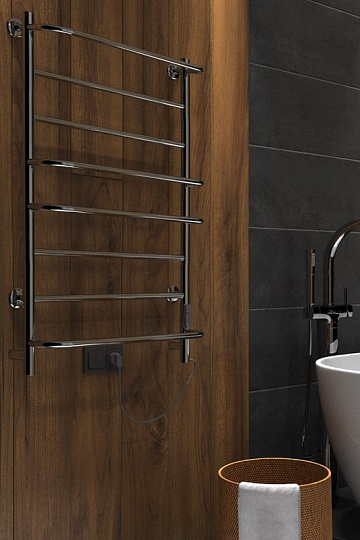 Полотенцесушитель электрический Indigo Europe Lux LELLE80-50Rt серебристый