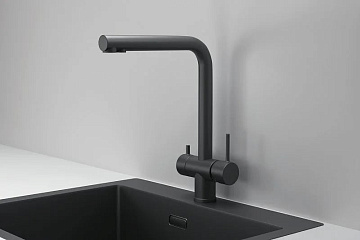 Смеситель для кухни Granula Kitchen Space 7011, черный матовый
