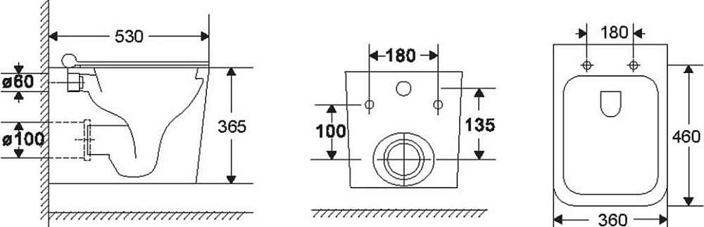 Унитаз подвесной Vincea Q-Line VT1-12T