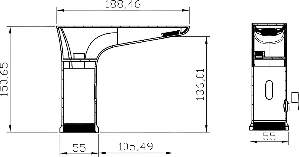 Смеситель для раковины BelBagno Kraft KRAFT-ELV-CRM Sancos — официальный сайт