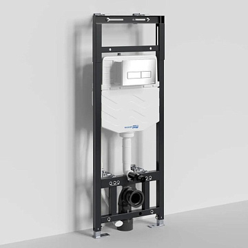 Система инсталляции для унитазов Wasserkraft Alme 15TLT.010.ME.BN03, с кнопкой смыва никель
