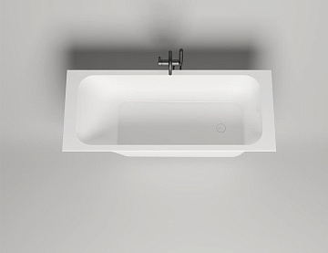 Ванна из искусственного камня Salini Orlanda 180x80 см, встраиваемая, белая, на ножках