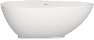 Ванна из искусственного камня Salini Paola S-Sense 170x85 см, отдельностоящая, белая, овальная, со с