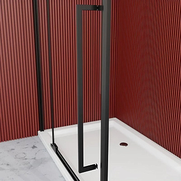 Душевой уголок, душевое ограждение Esbano Art ESA-119PS-B 110х90 см с распашной дверью, прямоугольны
