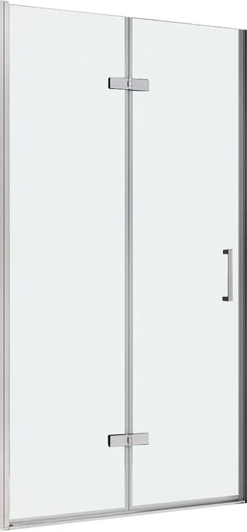 Душевая дверь в нишу Abber Zart AG08080P 80 см, профиль хром, стекло прозрачное