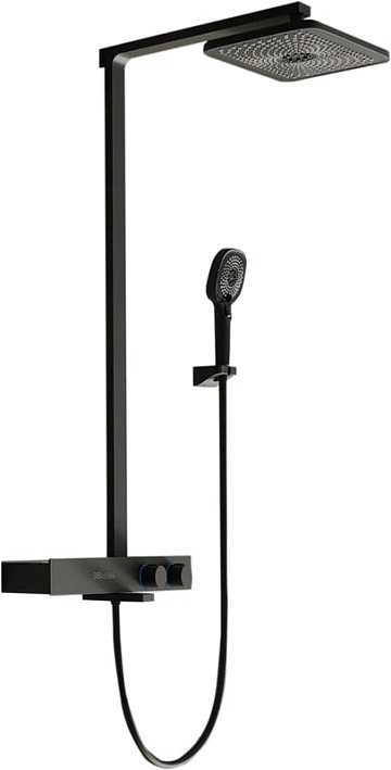 Душевая стойка Vincea Inspire VSFS-3I13TMB, с термостатом, черный
